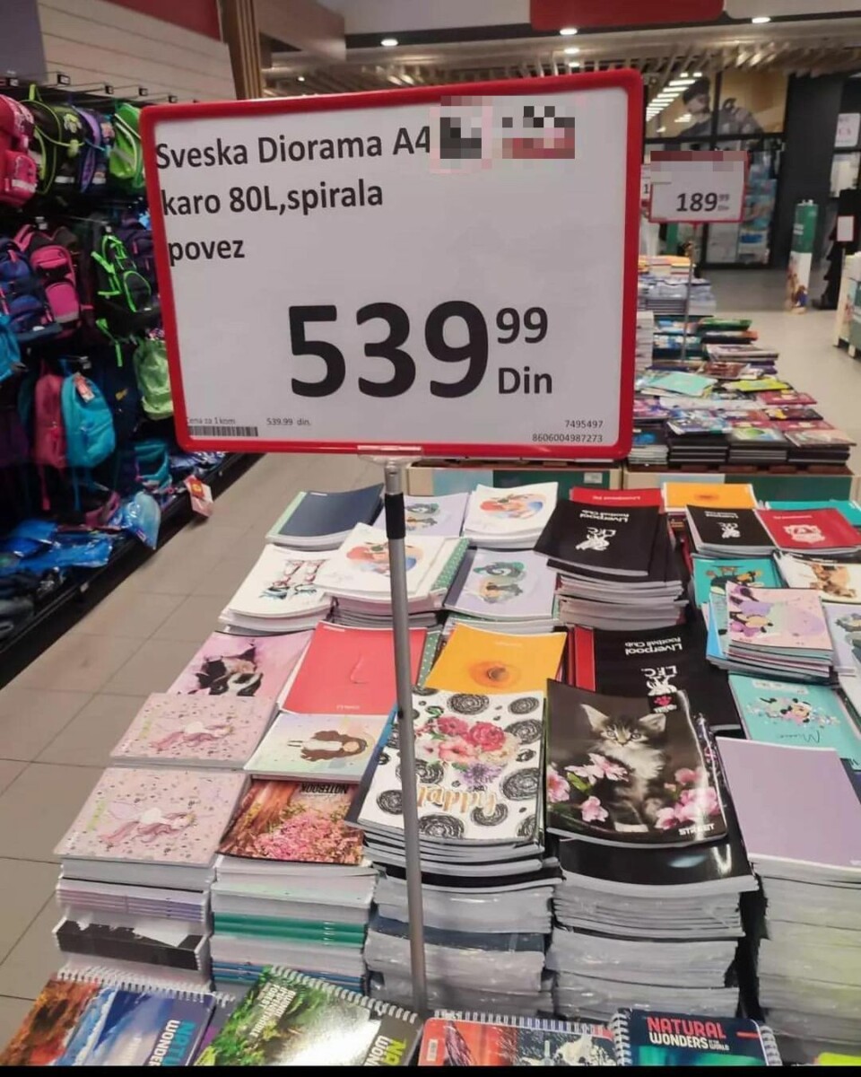SVESKA KOŠTA KAO KILOGRAM MESA Basnoslovne cene školskog pribora šokirale roditelje