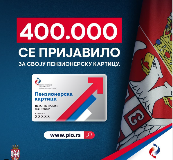 ČAK 400.000 NAJSTARIJIH SE VEĆ PRIJAVILO ZA KARTICU Brojni popusti i pogodnosti biće u rukama penzionera