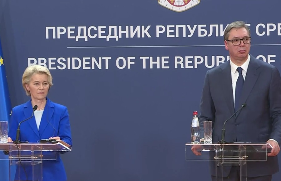 VUČIĆ POSLE SASTANKA SA ŠEFICOM EVROPSKE KOMISIJE "Mi smo danas čuli ohrabrujuće reči" (VIDEO)