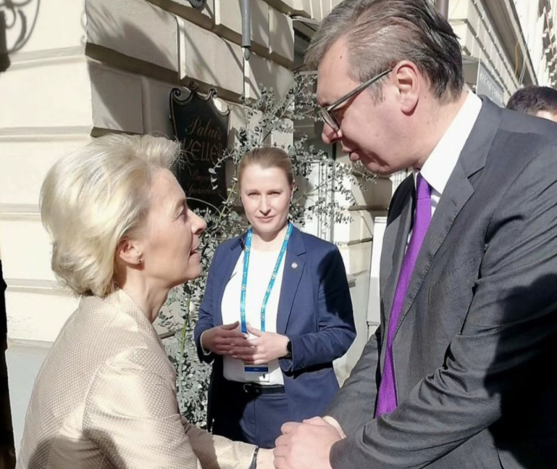 VUČIĆ SA FON DER LAJENOVOM "Čvrsta opredeljenost Srbije za nastavak i ubrzanje evropskog puta"