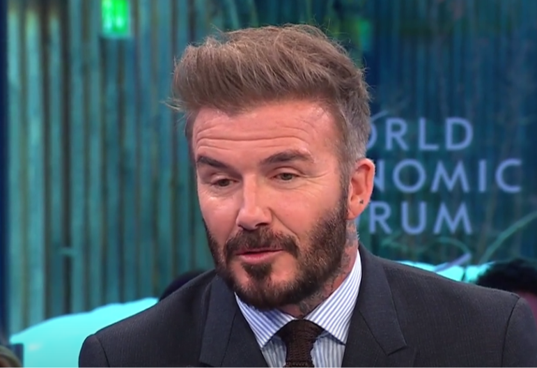 I Dejvid Bekam je u Davosu - rado viđeni gost u humanitarnoj misiji