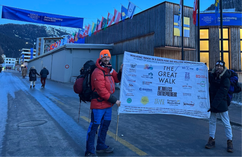 I jedan "beskućnik" je u poseti Davosu - ima u ponudi poseban ekonomski plan