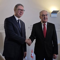 Vučić sa Gi Parmelanom - "Dobar razgovor sa Gi Parmelanom o jačanju ekonomske i ukupne saradnje Srbije i Švajcarske"