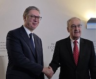 Vučić sa Gi Parmelanom - "Dobar razgovor sa Gi Parmelanom o jačanju ekonomske i ukupne saradnje Srbije i Švajcarske"