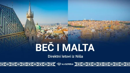 Er Srbija uspostavila direktne letove iz Niša za Beč i Maltu