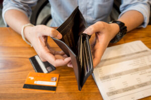 dugovanje, dug, novcanik, kreditna kartica, finansije