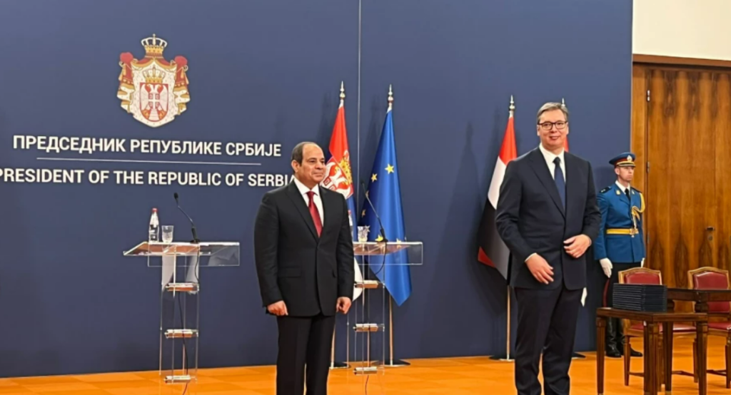 UČESTVUJE VIŠE OD 30 EGIPATSKIH KOMPANIJA Aleksandar Vučić i egipatski predsednik otvorili biznis forum